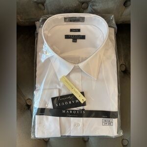 BNWT Marquise Men's White Slim Fit Shirt